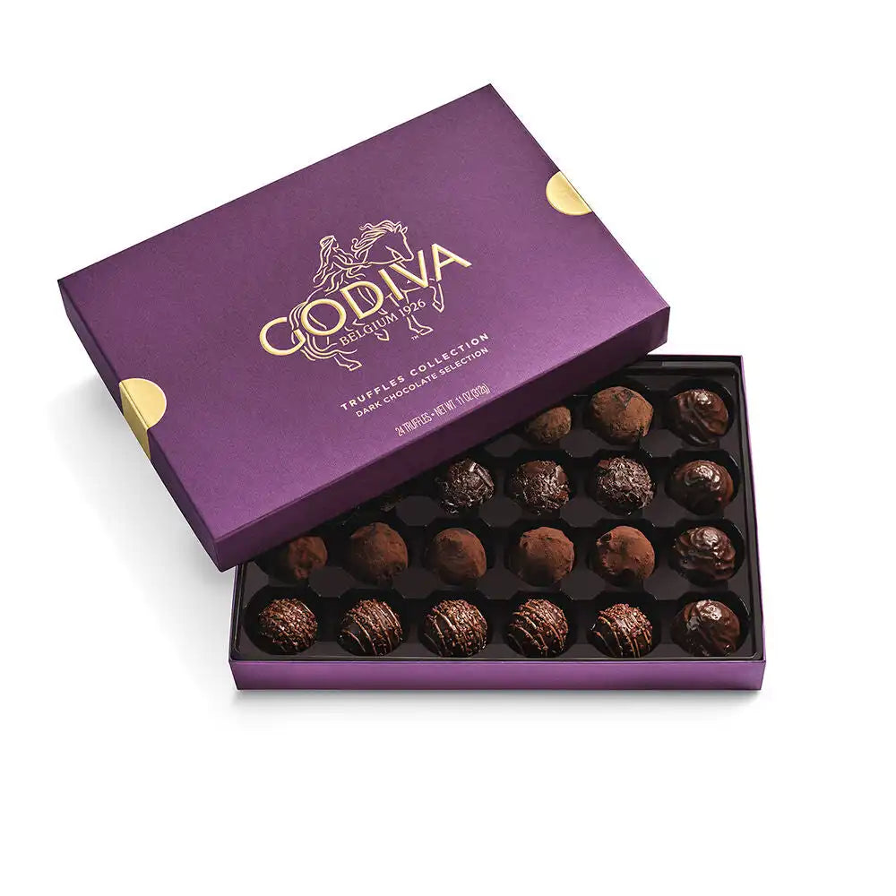 Dark Chocolate Truffles Gift Box, 24pc.