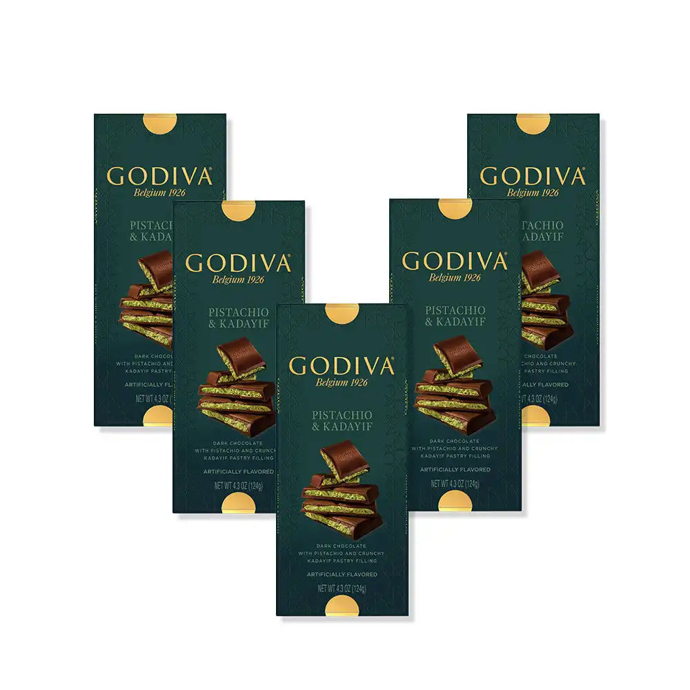 Pistachio & Kadayif Dark Chocolate Bar, Set of 5