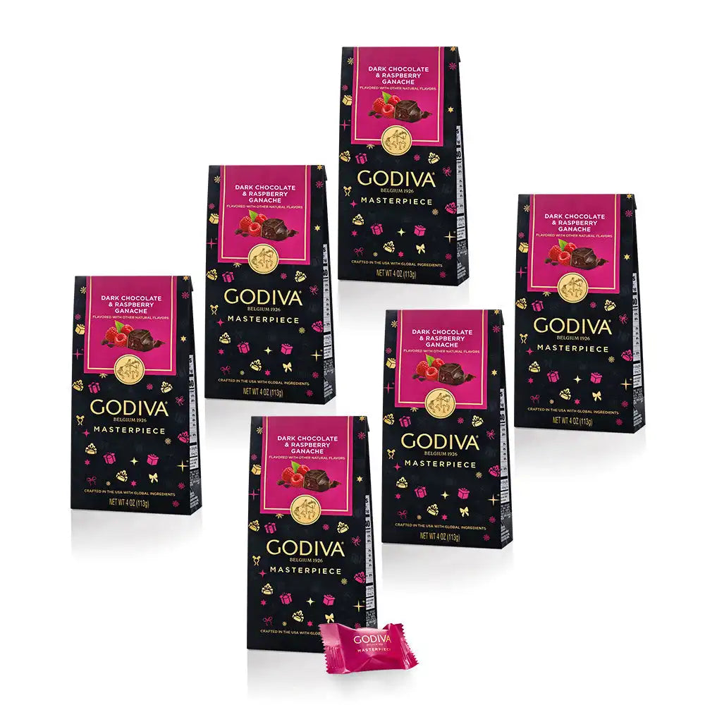 Masterpiece Dark Raspberry Ganache Holiday Bag, Set of 6