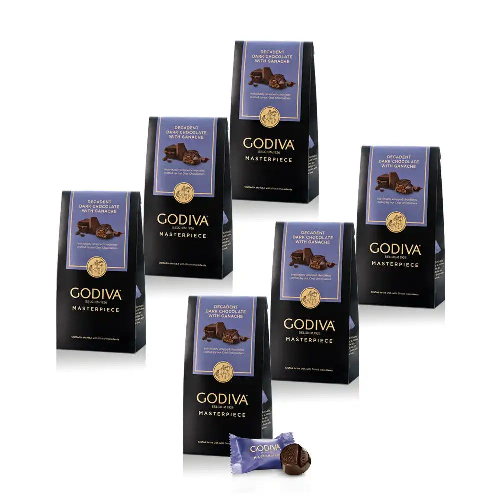Dark Chocolate Ganache Small Masterpiece Bags, Set of 6
